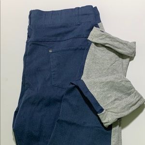 Half and half styled pants